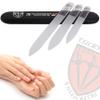 3 Swords Germany - Brand Quality Glass Nail File Set, 3 Pieces, Perfect for Natural Fake Gel Artificial Acrylic fingernail, incl. Black Plastic case view 2