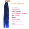 6Packs 14" 18" 24" Senegalese Twist Crochet Hair Braids Small Havana Mambo Twist Crochet Braiding Hair 2S Senegalese Twists Hairstyles For Black Women 30strands/pack 24 colors (24 inches, T1B/blue) view 2