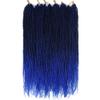 6Packs 14" 18" 24" Senegalese Twist Crochet Hair Braids Small Havana Mambo Twist Crochet Braiding Hair 2S Senegalese Twists Hairstyles For Black Women 30strands/pack 24 colors (24 inches, T1B/blue) view 3