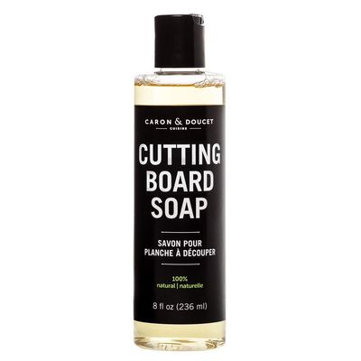 Caron & Doucet - Cutting Board & Butcher Block Cleaning Soap | 100% Plant-Based Soap | All-Natural Lightly Scented Rosemary & Lemongrass Essential Oils (8 oz)
