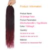 6Packs 14" 18" 24" Senegalese Twist Crochet Hair Braids Small Havana Mambo Twist Crochet Braiding Hair 2S Senegalese Twists Hairstyles For Black Women 30strands/pack 24 colors (24 inches, T1B/bug) view 2