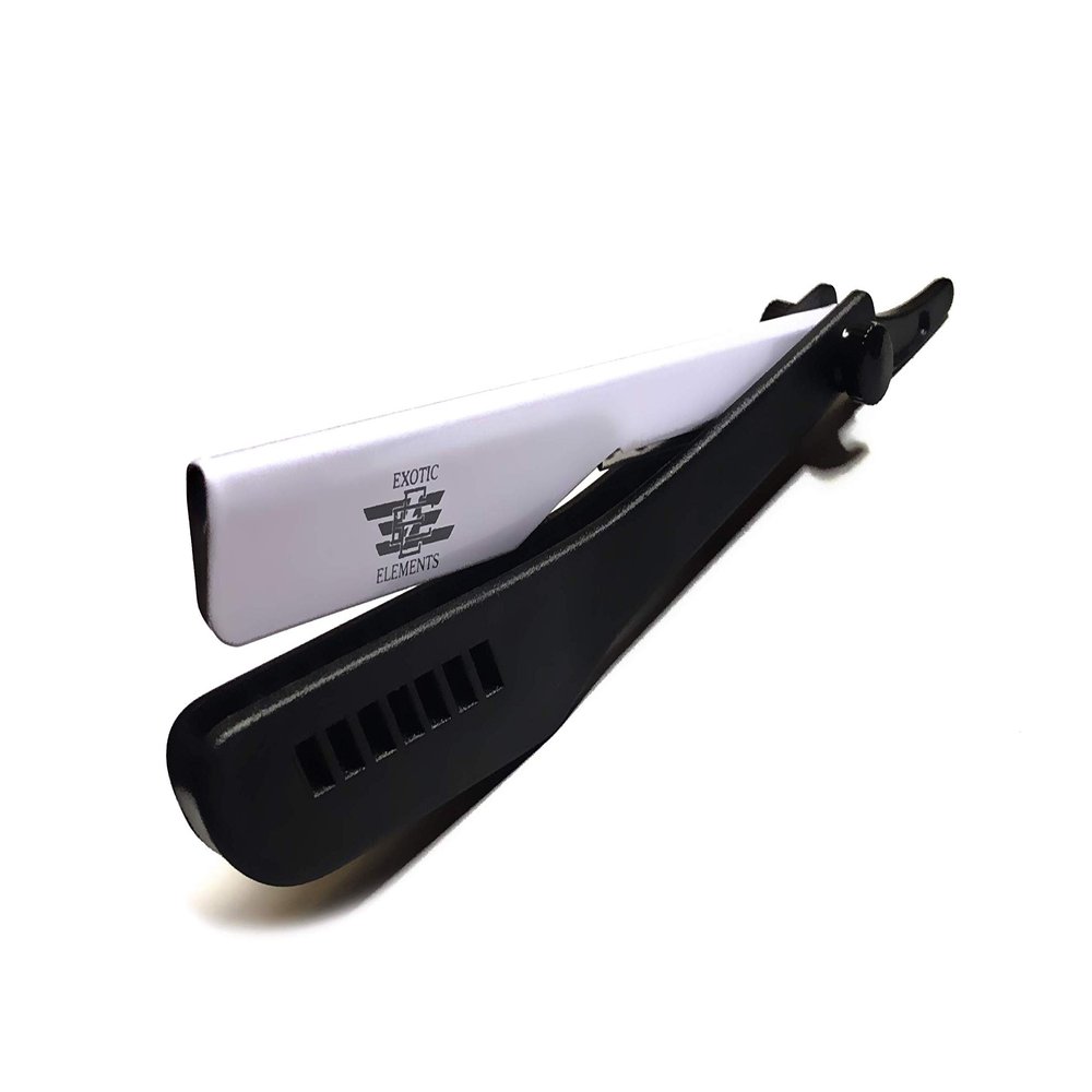 Cool Design Black and White Plastic Straight Edge All Purpose Shaver - Double Edge Blade Holder With Sliding Opener