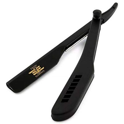 Black And Gold Edge Razor Barbershop Shaver Cutthroat Tool
