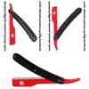 Amazing Color Combination Red and Black Straight Edge Cut Throat Razor Blade - Plasic and Lightweight Steel with Sliding Blade Holder view 1