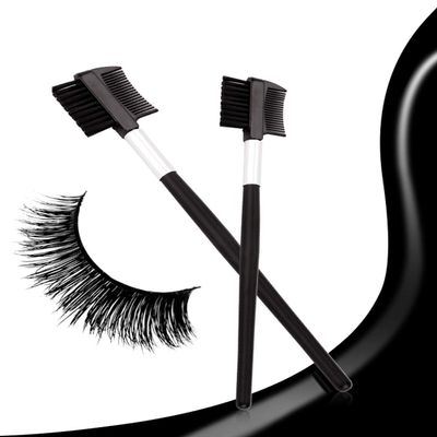 AKOAK 2 Pcs/Set Double-headed Eyelash Comb Grafting Eyelash Auxiliary Tools, Suitable for Combing Eyebrows and Eyelashes
