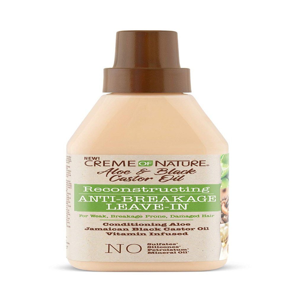 Creme Of Nature Aloe & Black Castor Oil Leave In Treatment, 8 Ounce