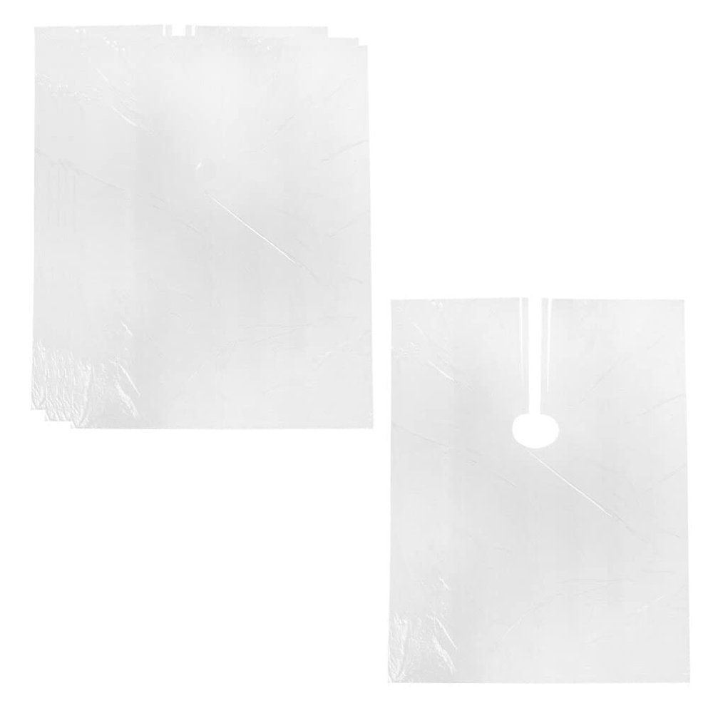 50PCS Disposable Hair Cutting Capes Plastic Neck Shawl Salon Gown Waterproof Haircut Capes Coverall Ironing Dyeing Hair Tool Clear