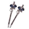 Fodattm 2Pairs Butterfly Shape Hairpin Rhinestone Hair Clip Hair Accessories Metal Bobby Pin Side Clip Hair Pin (Style C#) view 2