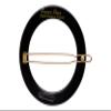 France Luxe Studded Circle Cutout Tige Boule Barrette, Black view 3