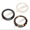 France Luxe Studded Circle Cutout Tige Boule Barrette, Black view 4