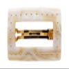 France Luxe Studded Rectangle Cutout Barrette, Alba view 2