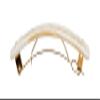 France Luxe Studded Rectangle Cutout Barrette, Alba view 3