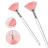 4 Pack Fan Brushes Fan Mask Brush Set, Facial Mask Brush Mask Applicator Brush for Peel Mask Makeup Tool (4 Colors) view 2