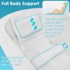 AEROiVi Full Body Bath Pillow with Lumbar Pillow Bathtub Cushion with 14 Suction Cups 3D Air Mesh Fit Any Tub Luxury Bathroom Accessories view 2