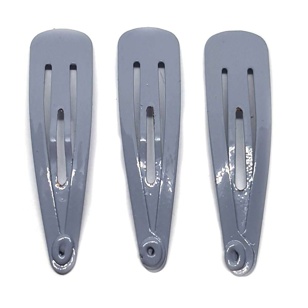24 Pcs Grey small Hair Clips Size 30 mm