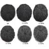 Afro Curly Mens Toupee Full French Lace African American Wigs 10x8 All Transparent Lace Hairpiece Replacement Kinky Curly Human Hair System for Black Men (6mm Wave Curl, #150 Jet Black+50% Gray) view 3