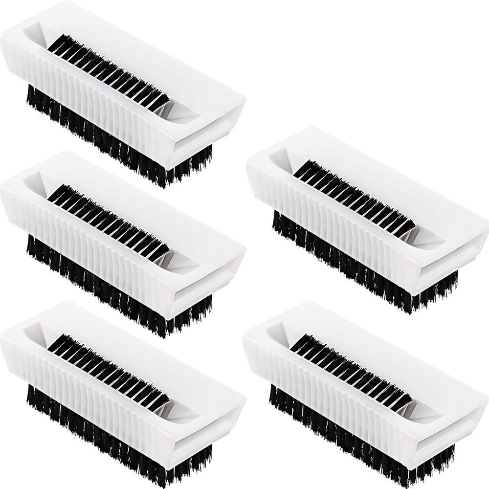 BOAO 5 Pcs Nail Scrubbers Hand Scrub Brushes for Nail Cleaning Fingernail Soft Non Disposable Scrub Plastic Hands Cleaning Brushes for Men Women Kids