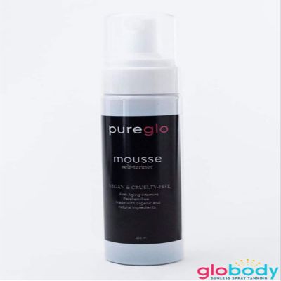 PureGlo Self Tanning Mousse With Free Applicator Mitt- Natural, Organic, Vegan