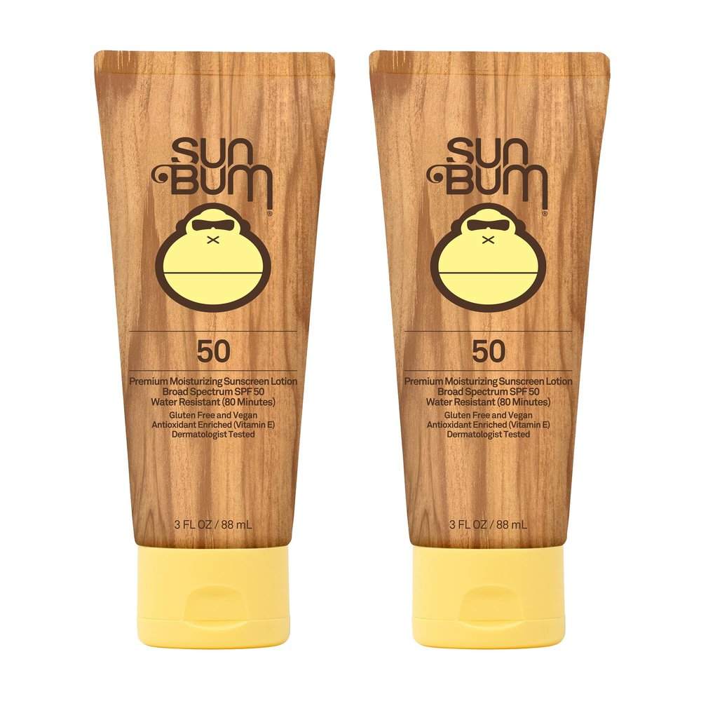 Sun Bum Original Spf 50 Sunscreen Lotion Vegan and Hawaii 104 Act Compliant (Octinoxate & Oxybenzone Free) Broad Spectrum Moisturizing UVA/UVB With Vitamin E 3 Ounce 2 Pack