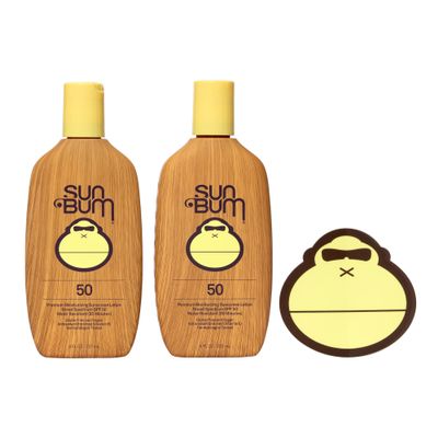Sun Bum Original Spf 50 Sunscreen Lotion Vegan and Hawaii 104 Act Compliant (Octinoxate & Oxybenzone Free) Broad Spectrum Moisturizing UVA/UVB Sunscreen With Vitamin E 8 Ounce 2 Pack