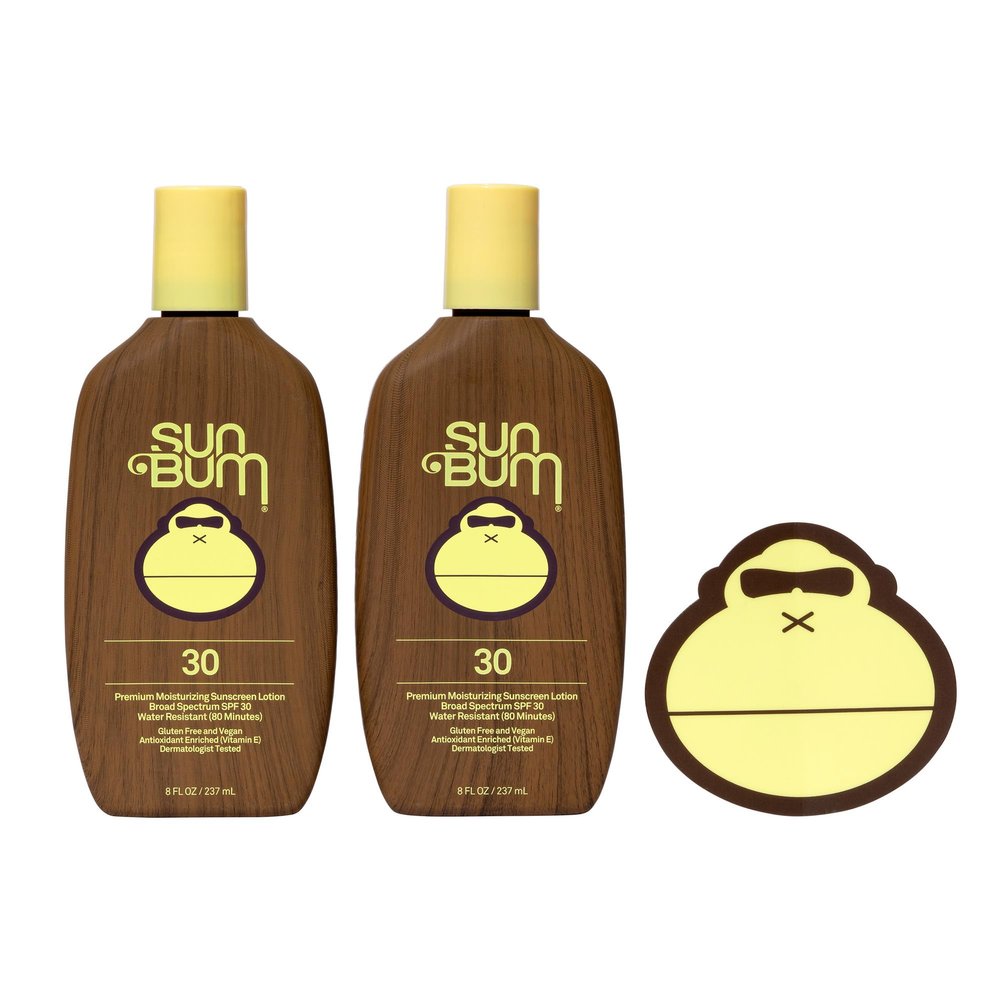 Sun Bum Original Moisturizing Sunscreen Lotion SPF 30 with Sonny Sticker, Vegan and Hawaii 104 Act Compliant Octinoxate & Oxybenzone Free, Broad Spectrum UVA/UVB, Vitamin E, 2 Pack, 8 oz