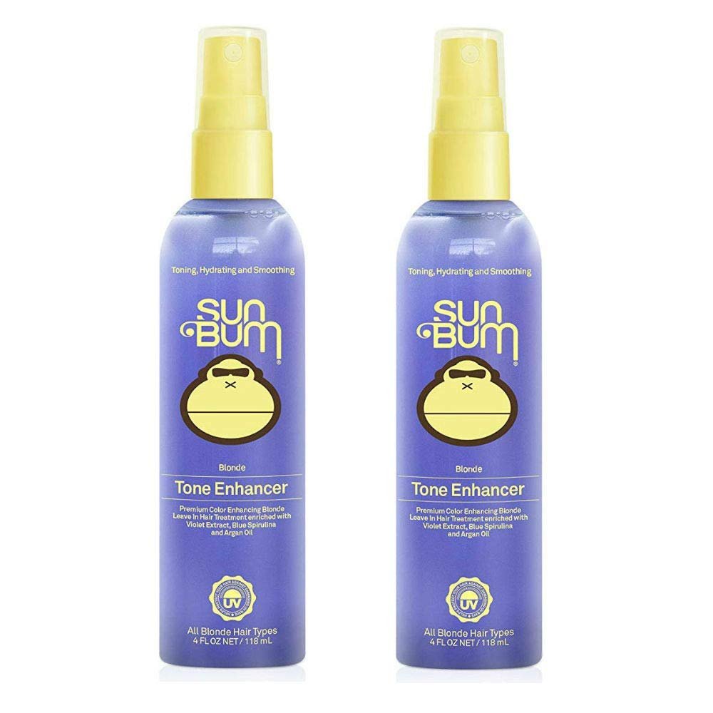 Sun Bum Blonde Tone Enhancer - Paraben, Gluten and Cruelty Free Purple Leave In Treatment for Blondes (2 Pack)