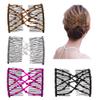 Ruihfas Easy Stretch Comb Beaded Double Stretching Combs DIY Hair Styling Accessories for Women Girls Hair Bun Maker, Pack of 4 view 1