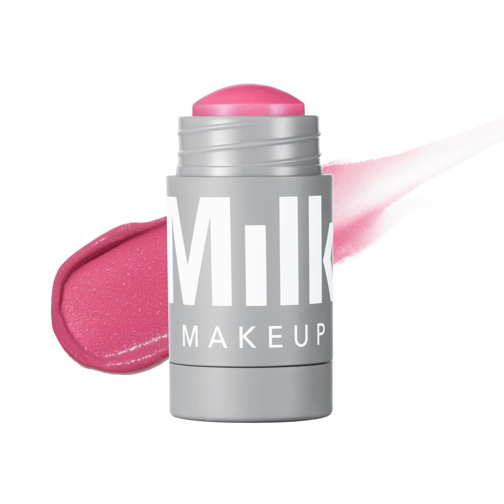 Milk Makeup Lip + Cheek Stick Buildable Cream Blush + Lip Color w/Hydrating Mango Butter + Avocado Oil for a Natural Flush Long-Lasting, Multiuse, Vegan Formula Rally (Shimmery Mauve), 0.21 oz