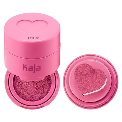 KAJA Blusher - Cheeky Stamp 04 Feisty | Kbeauty, Cute Makeup, Buildable & Blendable Shade with Heart-shaped Applicator, Sunkissed Finish, Travel size, Hygienic, Portable, Korean Makeup, 0.17 Oz