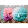 3-Pack Body Buff - Foam Scrubber Loofah for Exfoliation & Cleansing - Removes Oil, Dirt, Impurities & Dead Skin - Sensitive, Dry, Oily or Combination Skin - Gentle to Clinical - Purple/Green/Pink view 3