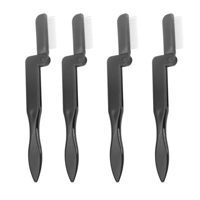 Uonlytech Metal Eyebrow Comb Set 4pcs Eyebrow Brush Thin Brow Brush for Travel Daily Use