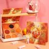 docolor Eyeshadow Palette 9Colors Orange Eyeshadow Gemstone Shadow Palettes Highly Pigmented Mattes Shimmers Smokey Glitter Cream Colorful Powder Blendable Long Lasting Waterproof Makeup Palette view 2