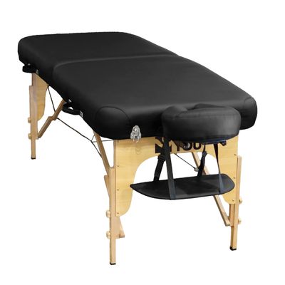 Healthy You Professional Premium Portable Massage Table/Bed with Luxury Cushion 3.5" Thick (Black)