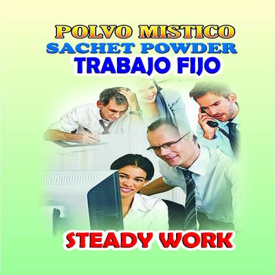 6 PIECES BRYBRADAN STEADY WORK SACHET POWDER -TRABAJO FIJO POLVO EN BOLSA 1/2 OZ 14 GR