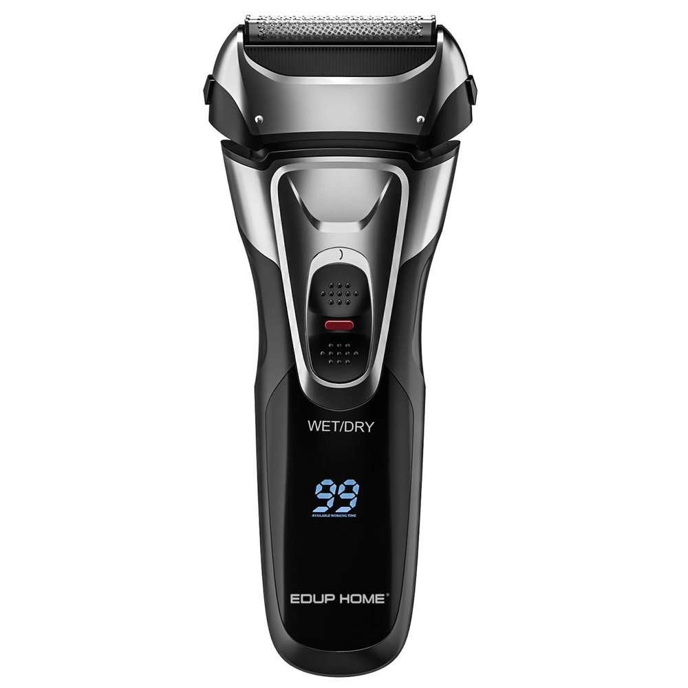 Electric Razor for Men, 3-Blade Cordless Electric Foil Shaver with Pop-up Trimmer Wet/Dry Convenience LCD Display Waterproof Shaver