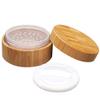 1Pk (30ml/1oz) Bamboo Empty Loose Powder Puff Case Container With Soft Sponge Puff and Sifter Lids Refillable Face and Baby Skin Care Talcum Powder Storage Holder For Travel Home Daily Use view 4