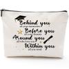 Graduation Gifts for Her 2025 - Behind You All Your Memories Dreams Who Love You Need, Inspirational Gifts for Women, Personalized Encouragement Gift for Her Inspirational Makeup Bag, Congratulations view 1