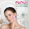 Ronux Silicon Facial Cleansing Brush - Electric, Rechargeable, Waterproof IPX7 - Rotating Magnetic Beads - 4 Function Modes - Face Massage for Deep Cleaning - Magnetic Charging Base - Ergonomic Handle view 3