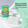 Bee & Flower Soap Bar Jasmine Soap Moisturizing Bath Soap Bars Nourishes Your Skin 4.4 oz(Pack of 4) view 3