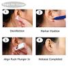 6 Pcs Ear Piercing Gun,Safety Portable Household Ear Piercing Kit,Disposable Ear Nail Gun Unit Tool-Gold Peas view 4
