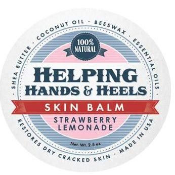 Helping Hands & Heels Skin Balm 2.5 oz. All-Natural Restores Dry Skin (Strawberry Lemonade)