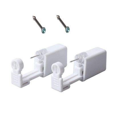 Fodattm 2PCS Safety Portable Household Nose Piercing Gun Disposable Nose Nail Gun Kit Tool Self Nose Piercing Gun No Pain Nose Piercing Gun for Women Men (Silver - Blue rhinestone)