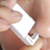 2PCS Safety Portable Household Nose Piercing Gun Disposable Nose Nail Gun Kit Tool Self Nose Piercing Gun No Pain Nose Piercing Gun for Women Men (Silver - White rhinestone) view 2