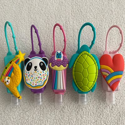Kids 5 Pack Purifying Hand Gel and Silicone Holder Set