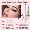 Angled Eyeliner Brush Slanted - Small Thin Winged Liner For Clean Lines To Apply Smooth Liquid Gel Liner For A Fine Wing | Application Of Flat Angle Edges Allows Precision Control Sexy Cat Eyes view 3