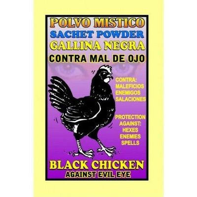 12 PIECES BRYBRADAN BLACK CHICKEN POWDER-GALLINA NEGRA POLVO EN BOLSA 1/2 OZ 14 GR