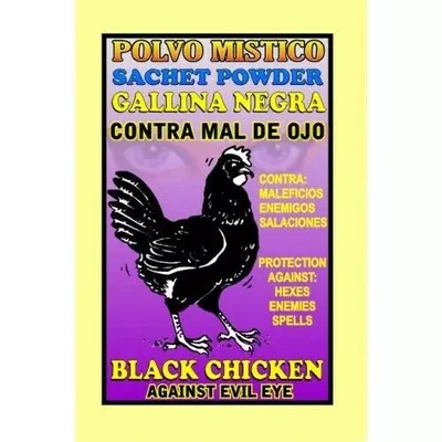 12 PIECES BRYBRADAN BLACK CHICKEN POWDER-GALLINA NEGRA POLVO EN BOLSA 1/2 OZ 14 GR