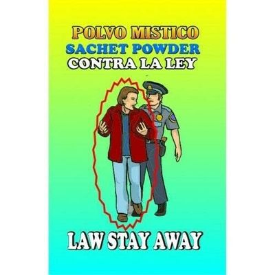 12 PIECES BRYBRADAN LAW STAY AWAY POWDER - CONTRA LA LEY POLVO EN BOLSA 1/2 OZ 14 GR
