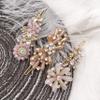 3PCS Rhinestone Bling Flower Small Mini Barrette Decorative Hair Clips Accessories for Thin Hair Women view 4