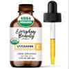 100% Organic Vitamin E Oil - D-Alpha Tocopherol USDA Certified 100% Organic - Pure and Natural 1 Fl Oz 42,500 IU - For Face, Skin and Nails - Reduce Wrinkles, Anti Aging, Lighten Dark Spots view 1